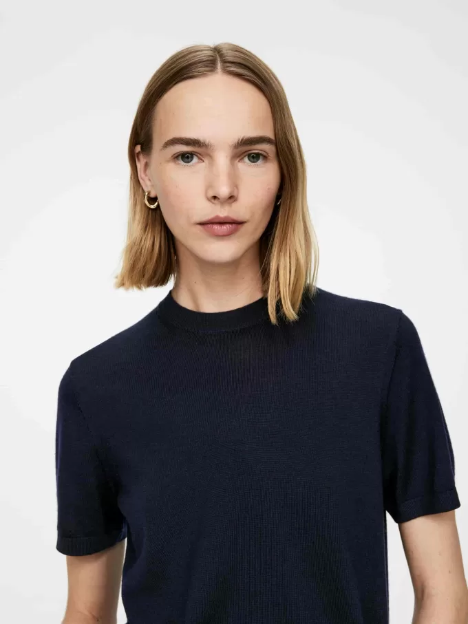 Camiseta de punto de lana merino Camiseta de punto de lana merino