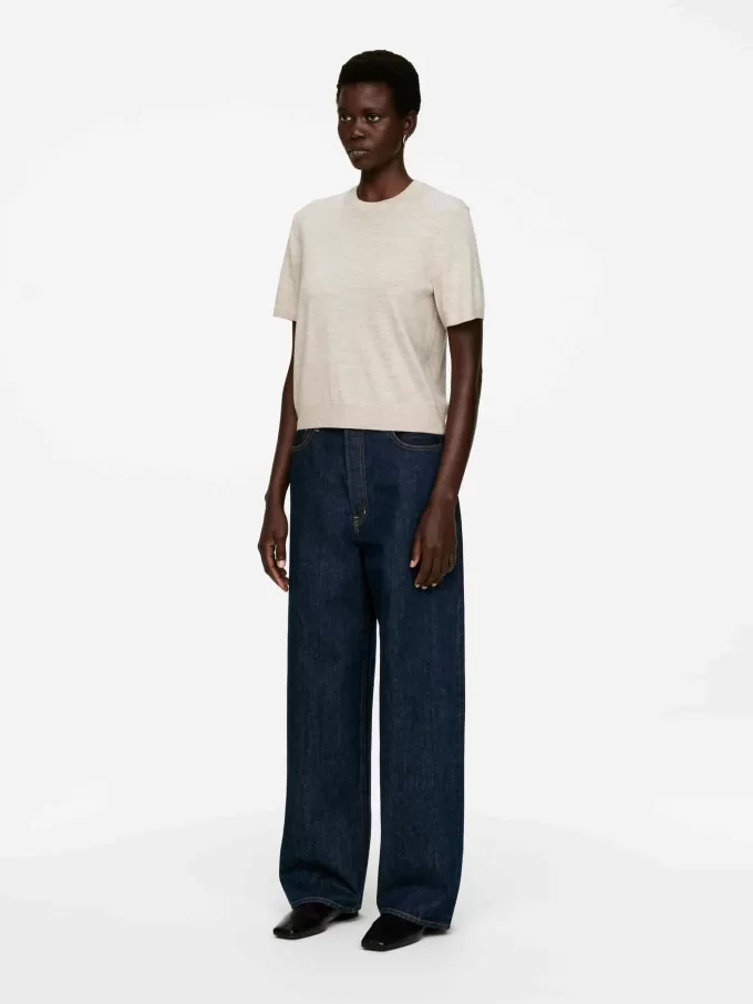 Camiseta de punto de lana merino Camiseta de punto de lana merino