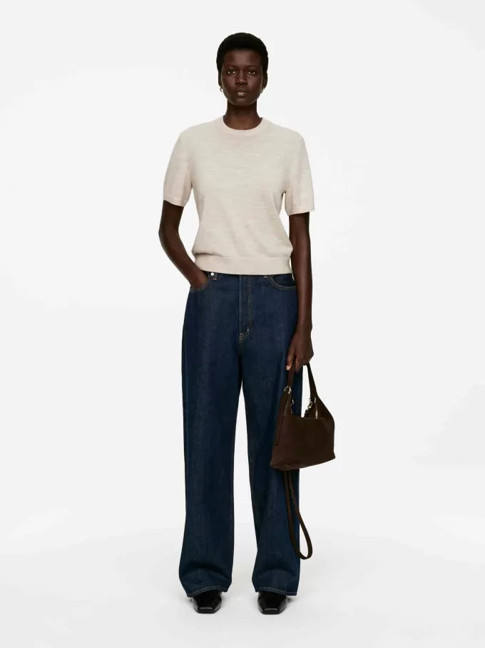 Camiseta de punto de lana merino Camiseta de punto de lana merino