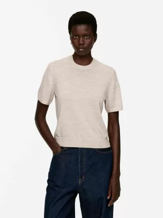 Camiseta de punto de lana merino