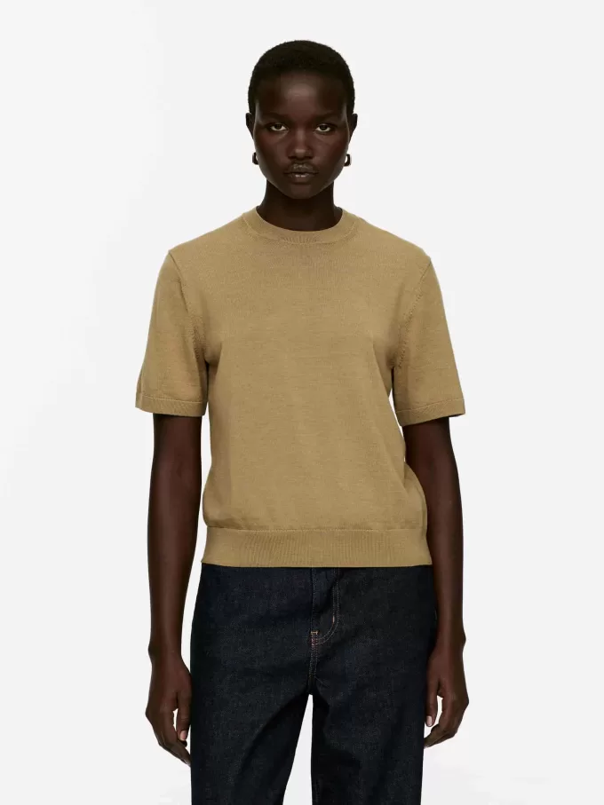 Camiseta de punto de lana merino Camiseta de punto de lana merino