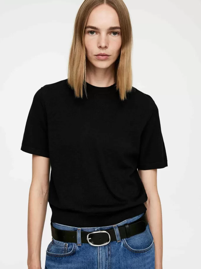 Camiseta de punto de lana merino Camiseta de punto de lana merino