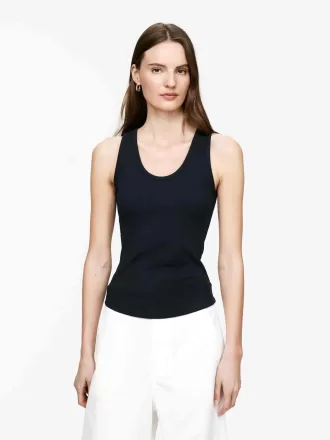 Camiseta sin mangas de canalé