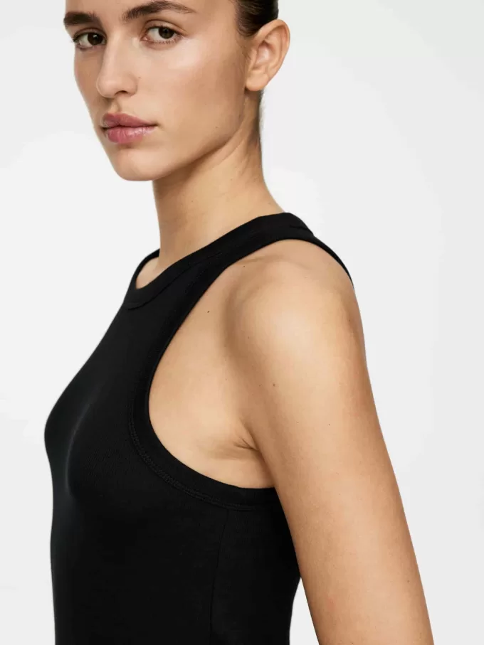 Camiseta sin mangas de canalé Camiseta sin mangas de canalé