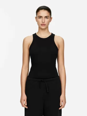 Camiseta sin mangas de canalé