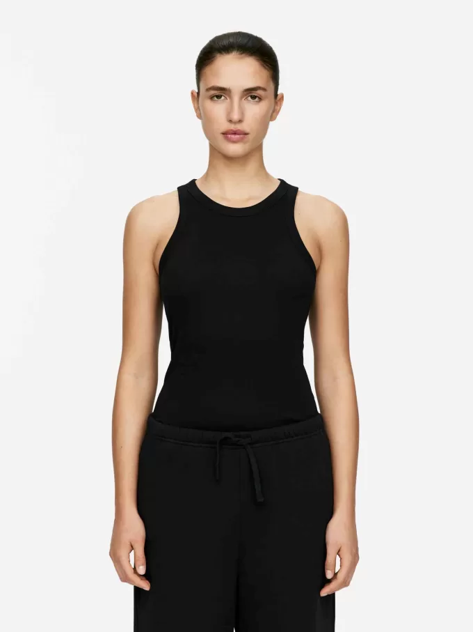 Camiseta sin mangas de canalé Camiseta sin mangas de canalé