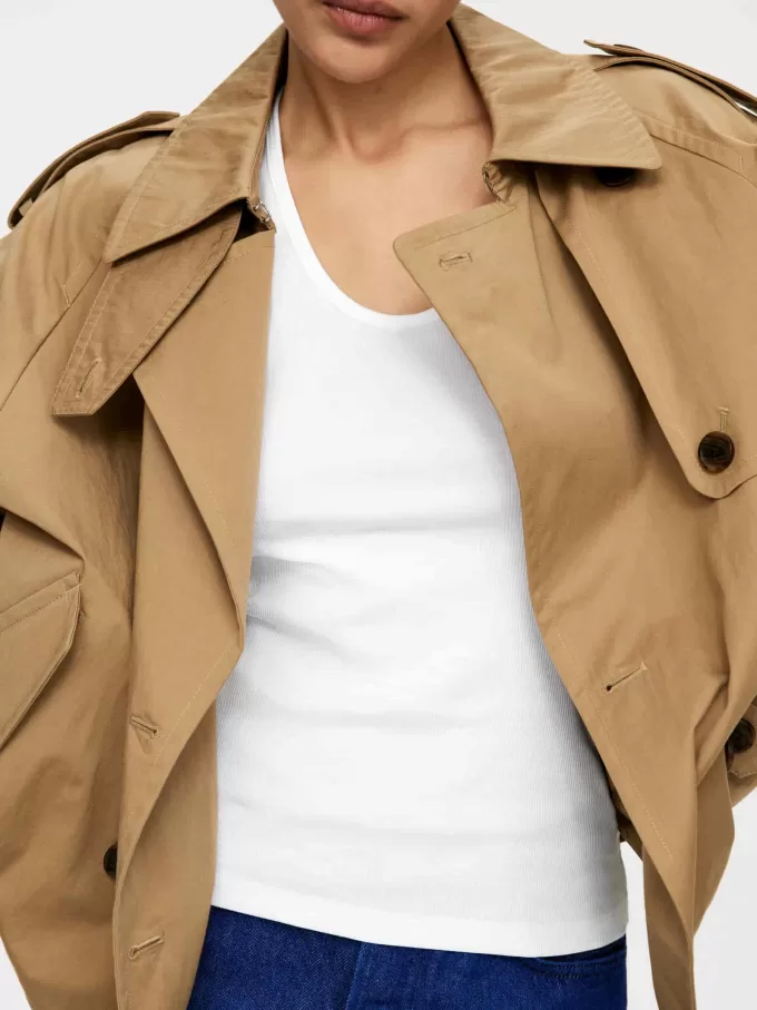 Camiseta sin mangas de canalé Camiseta sin mangas de canalé