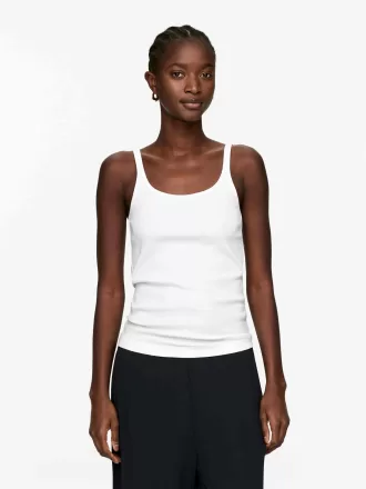 Camiseta sin mangas de canalé