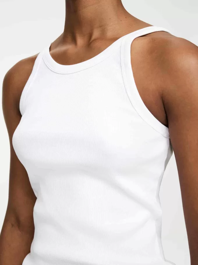 Camiseta sin mangas de canalé Camiseta sin mangas de canalé