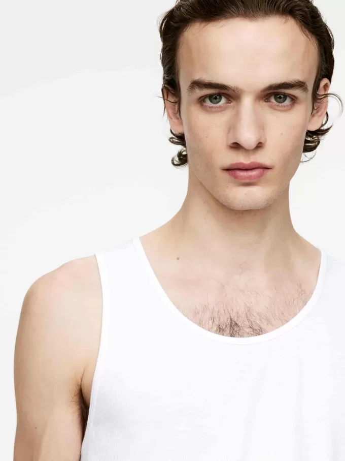 Camiseta sin mangas de canalé Camiseta sin mangas de canalé