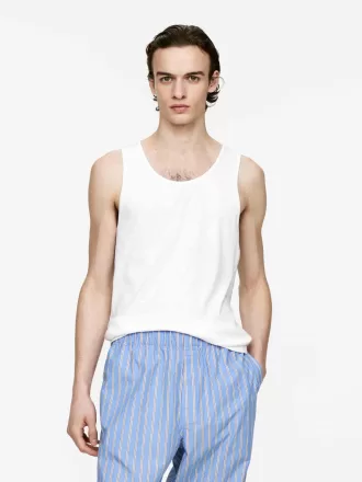 Camiseta sin mangas de canalé