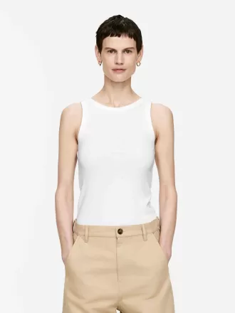 Camiseta sin mangas de canalé