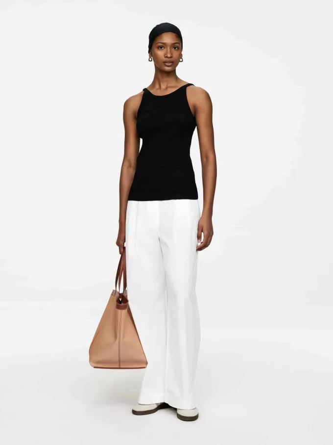 Camiseta sin mangas de canalé Camiseta sin mangas de canalé