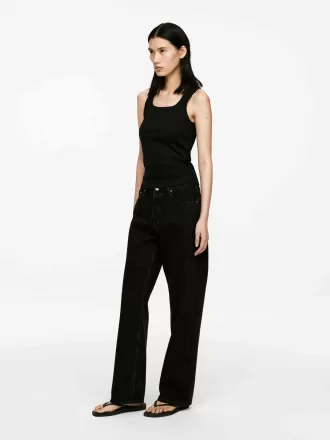 Camiseta sin mangas de canalé