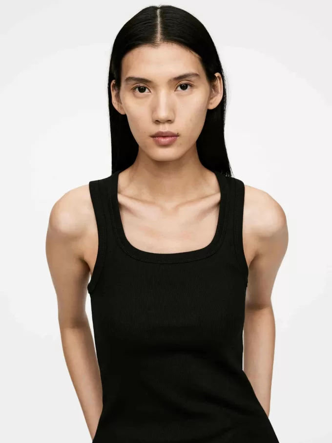 Camiseta sin mangas de canalé Camiseta sin mangas de canalé