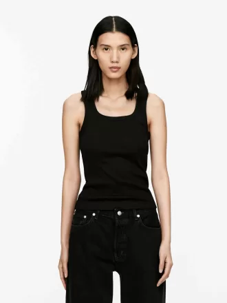 Camiseta sin mangas de canalé