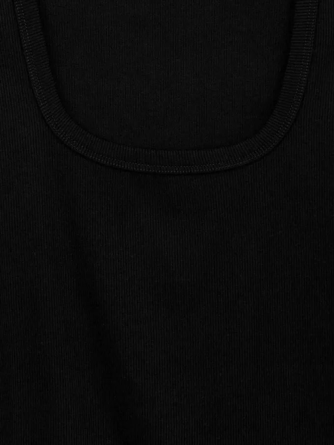 Camiseta sin mangas de canalé Camiseta sin mangas de canalé