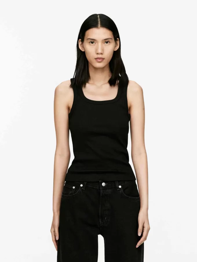 Camiseta sin mangas de canalé Camiseta sin mangas de canalé