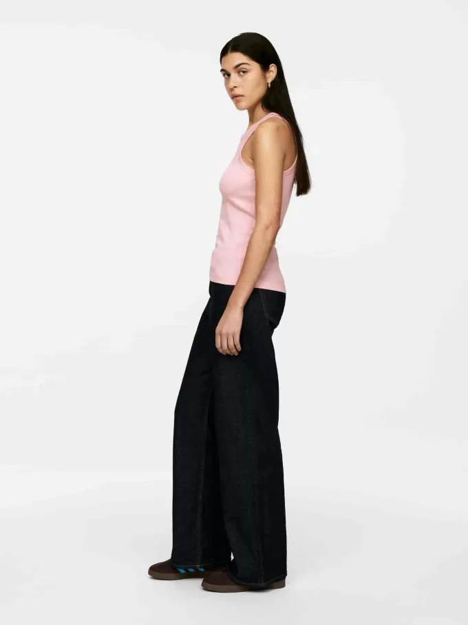 Camiseta sin mangas de canalé Camiseta sin mangas de canalé