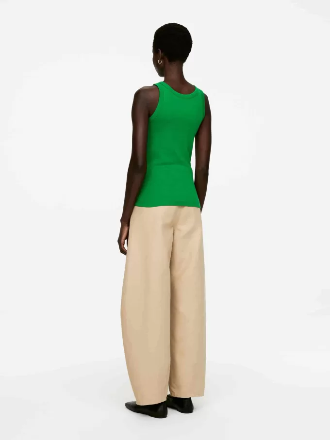 Camiseta sin mangas de canalé Camiseta sin mangas de canalé