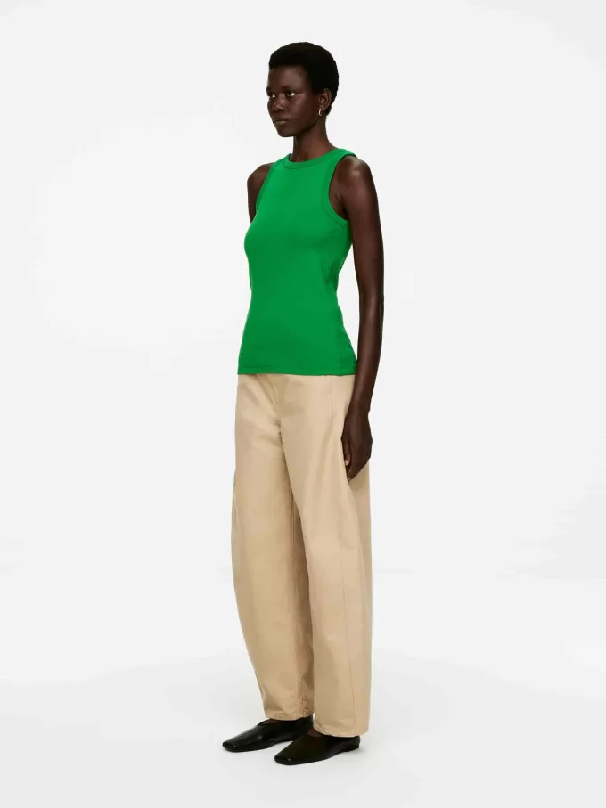 Camiseta sin mangas de canalé Camiseta sin mangas de canalé