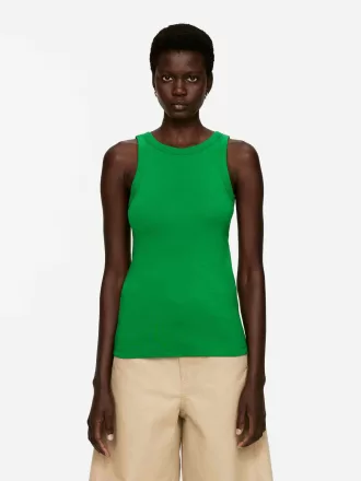 Camiseta sin mangas de canalé