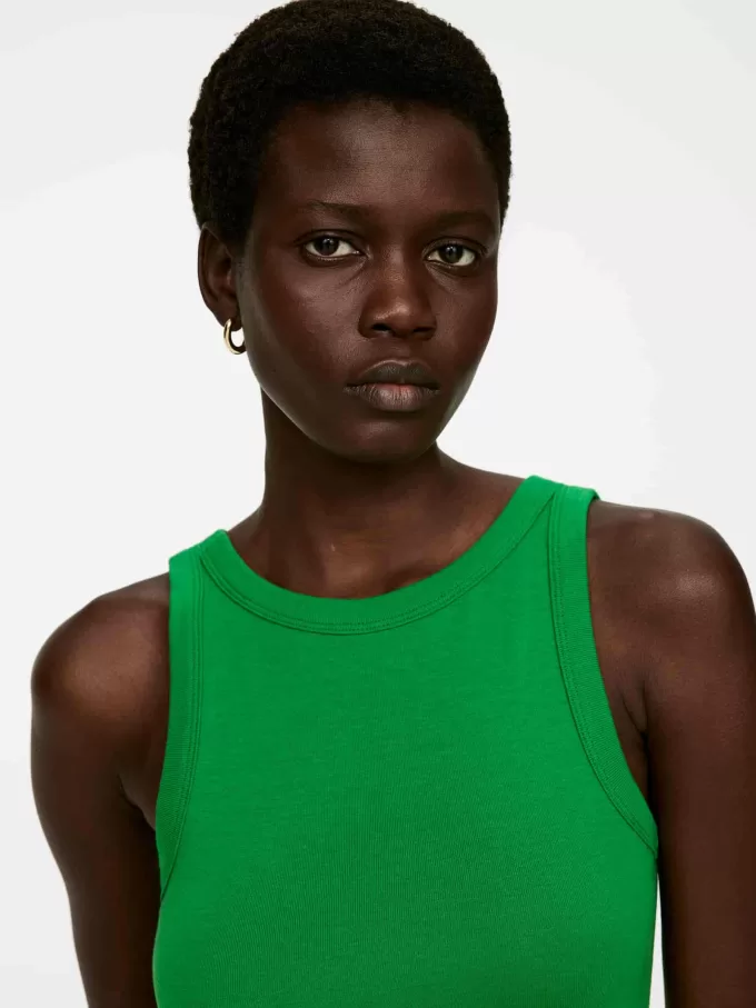 Camiseta sin mangas de canalé Camiseta sin mangas de canalé