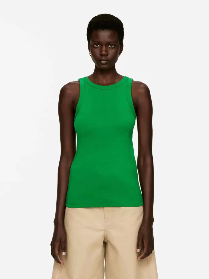 Camiseta sin mangas de canalé Camiseta sin mangas de canalé