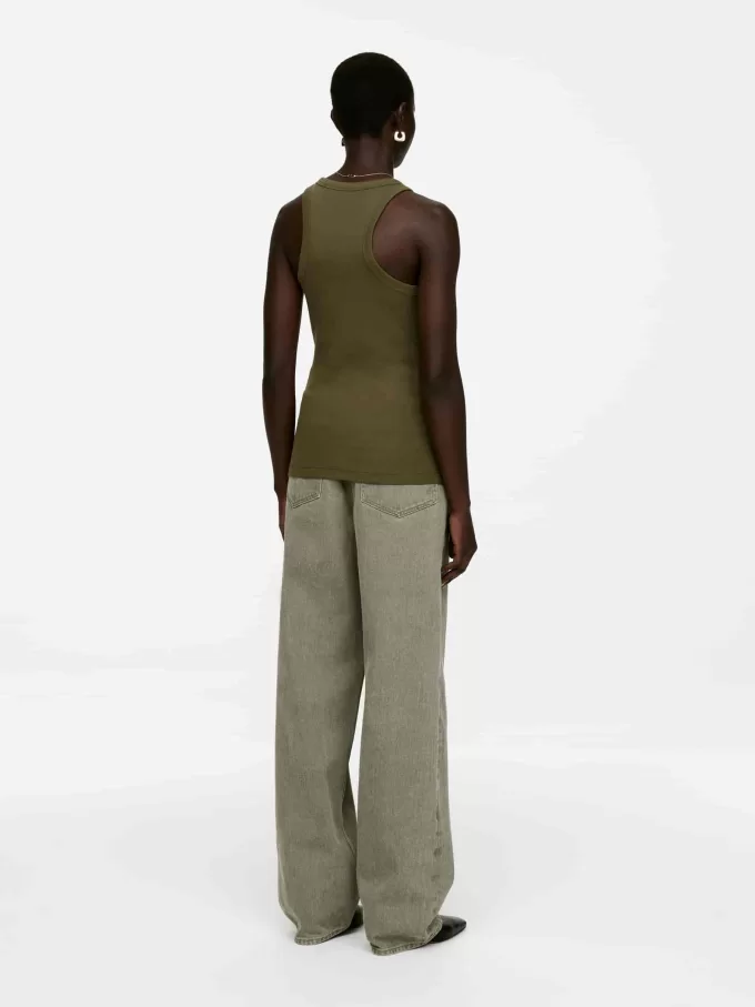 Camiseta sin mangas de canalé Camiseta sin mangas de canalé