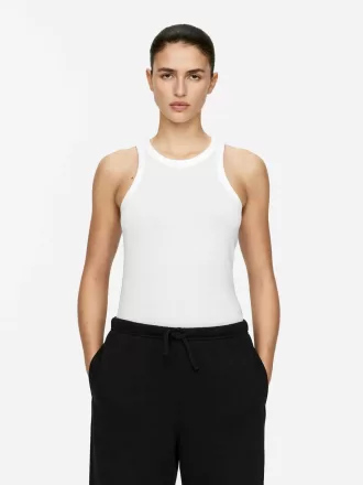 Camiseta sin mangas de canalé