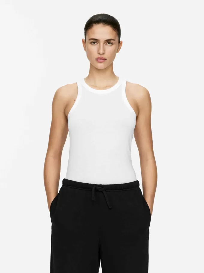 Camiseta sin mangas de canalé Camiseta sin mangas de canalé