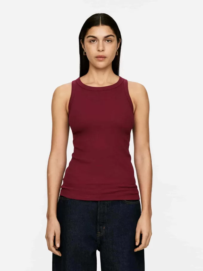 Camiseta sin mangas de canalé Camiseta sin mangas de canalé