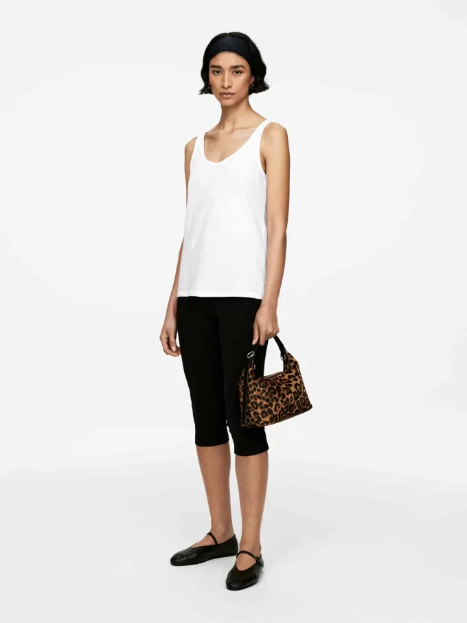 Camiseta sin mangas de crepé Camiseta sin mangas de crepé