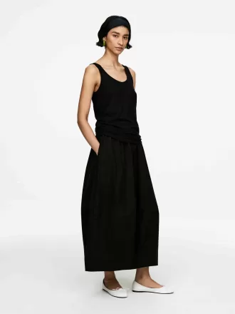 Camiseta sin mangas de crepé