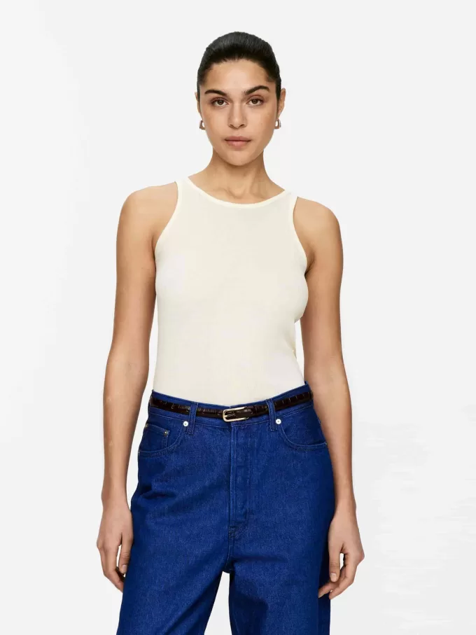 Camiseta sin mangas de seda Camiseta sin mangas de seda