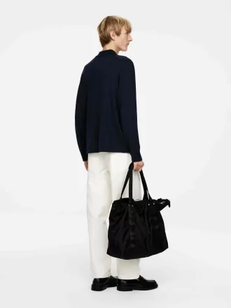 Cárdigan con cuello de lana