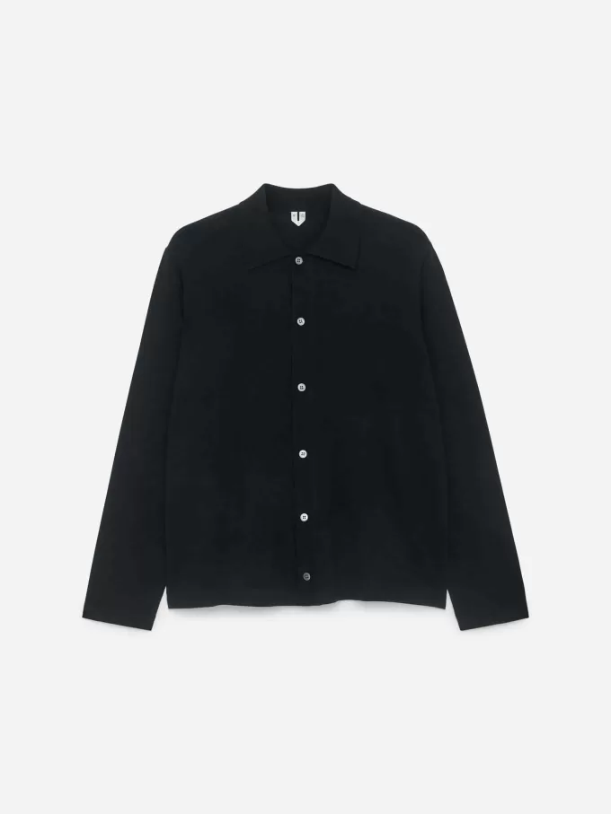 Cárdigan con cuello de lana Cárdigan con cuello de lana