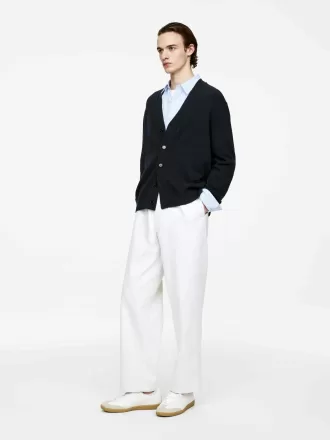 Cárdigan de lana y algodón