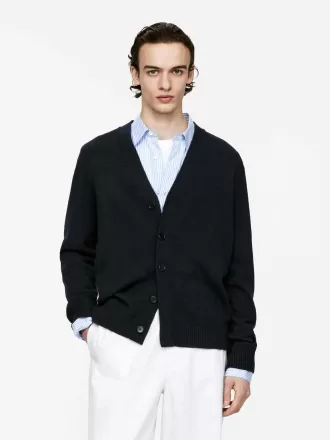 Cárdigan de lana y algodón