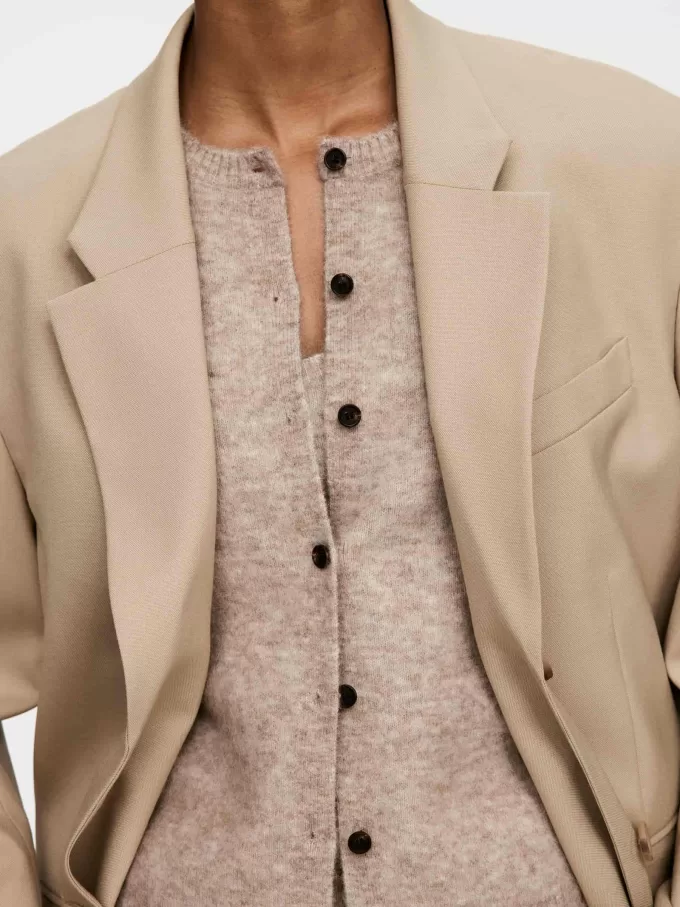 Cárdigan en mezcla de lana y alpaca Cárdigan en mezcla de lana y alpaca