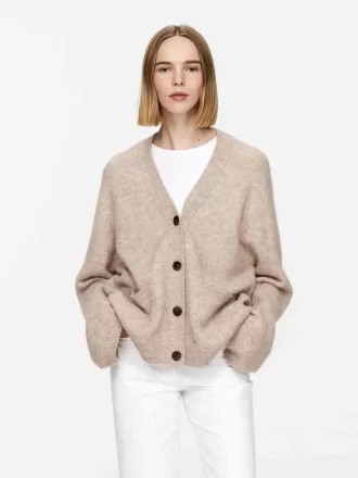 Cárdigan en mezcla de lana y alpaca