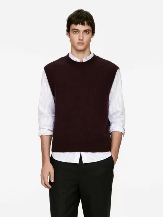 Chaleco en mezcla de lana y alpaca