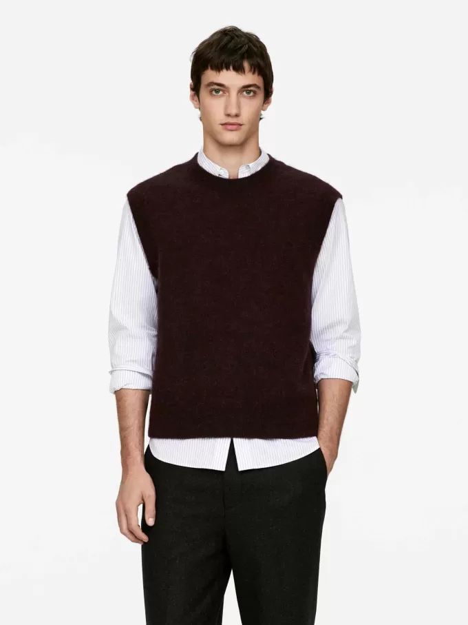 Chaleco en mezcla de lana y alpaca Chaleco en mezcla de lana y alpaca