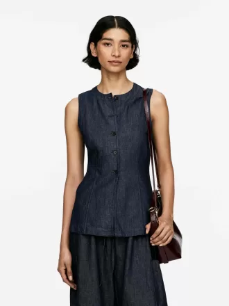 Chaleco vaquero ajustado Chaleco vaquero ajustado