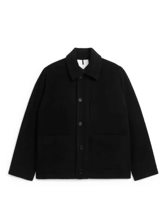 Chaqueta Boxy De Mezcla De Lana