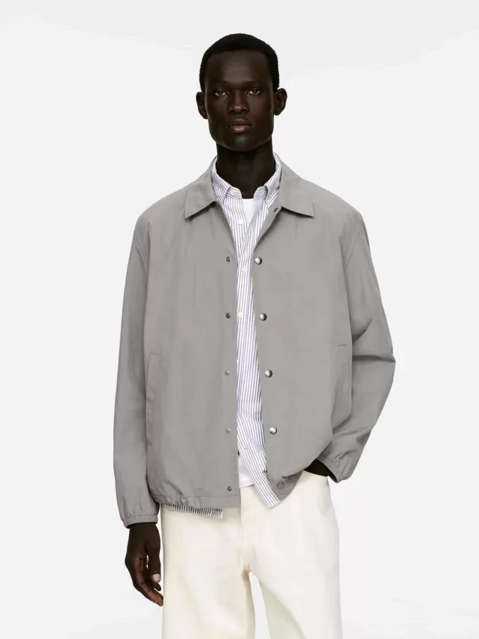 Chaqueta camisera en mezcla de algodón Chaqueta camisera en mezcla de algodón