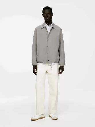 Chaqueta camisera en mezcla de algodón