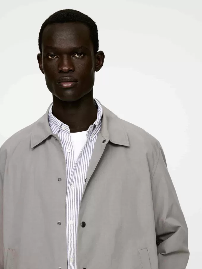 Chaqueta camisera en mezcla de algodón Chaqueta camisera en mezcla de algodón