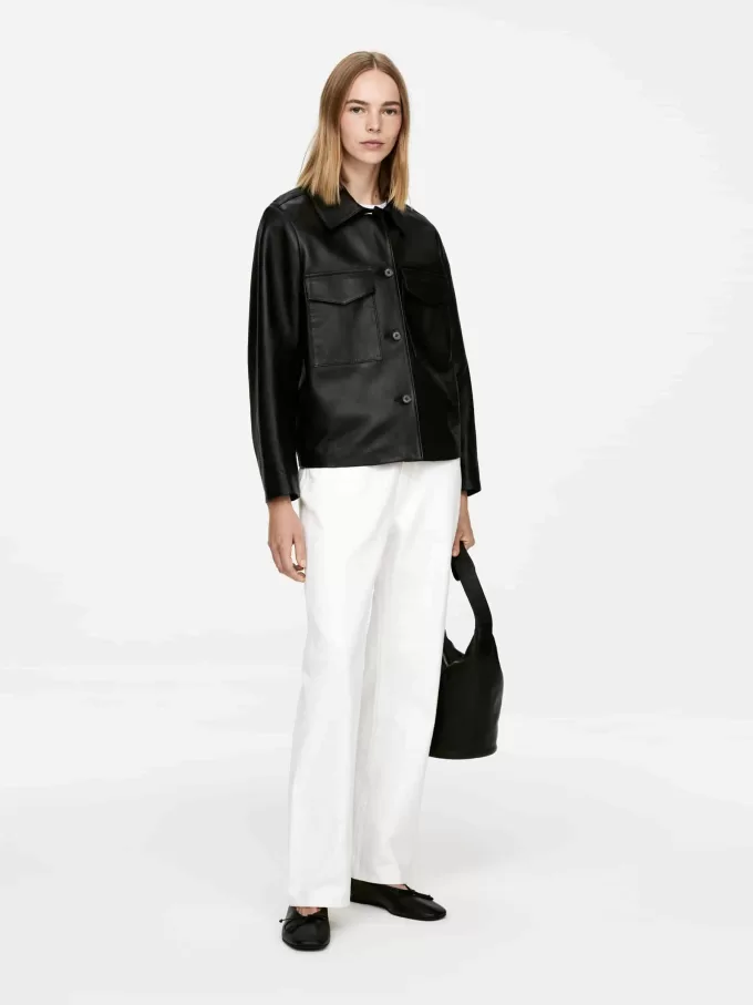 Chaqueta de cuero forrada Chaqueta de cuero forrada