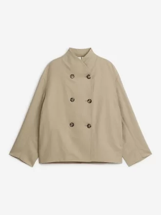 Chaqueta de lino y algodón